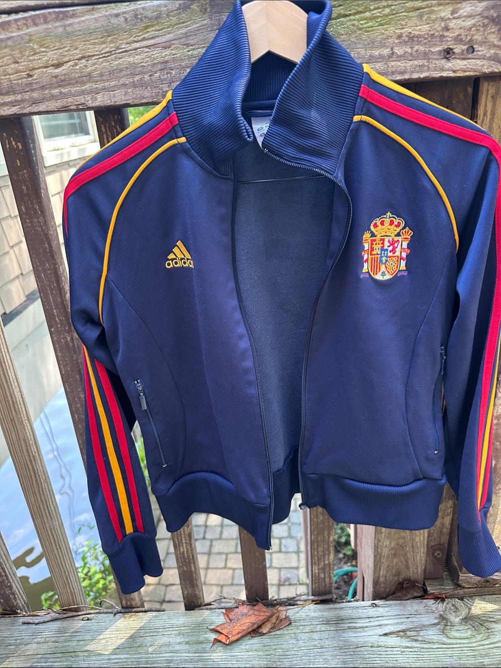 adidas Espana #7 Navy Track Jacket with Spain Crest and Red-Yellow Accents